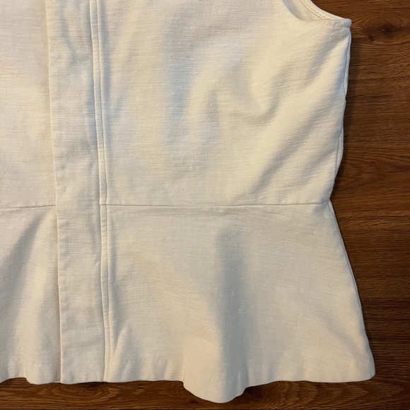 J.Crew Ponte Peplum Top - White - Picture 4 of 9